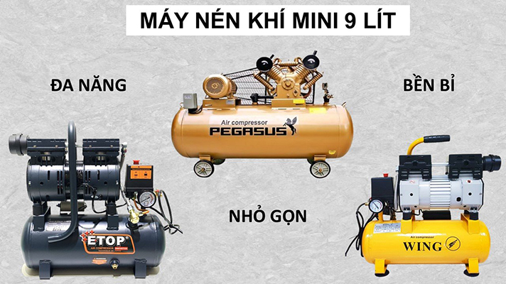 Máy nén khí mini 9 lít