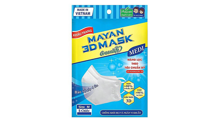 Khẩu trang 3D Mask - Mayan - 8936010541016