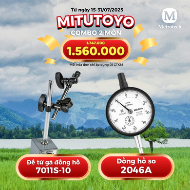 Combo Đế Gá 7011S-10 & Đồng Hồ So 2046A Mitutoyo